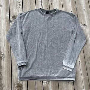 Mono B grey reversed fleece crewneck sweatshirt